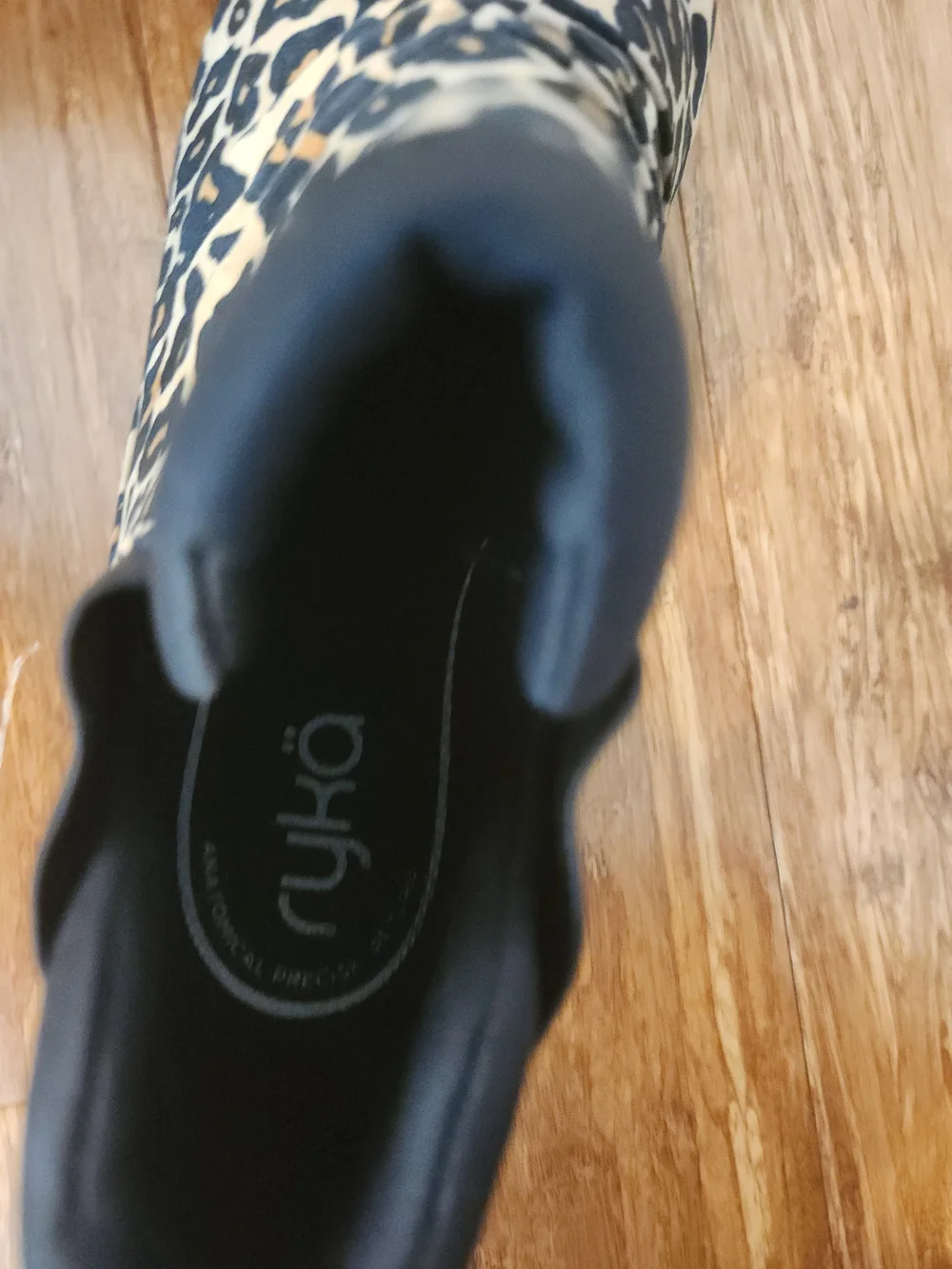 Ryka Women's Leopard Print Niah Slip-On Ankle Boots, 7.5 Wide